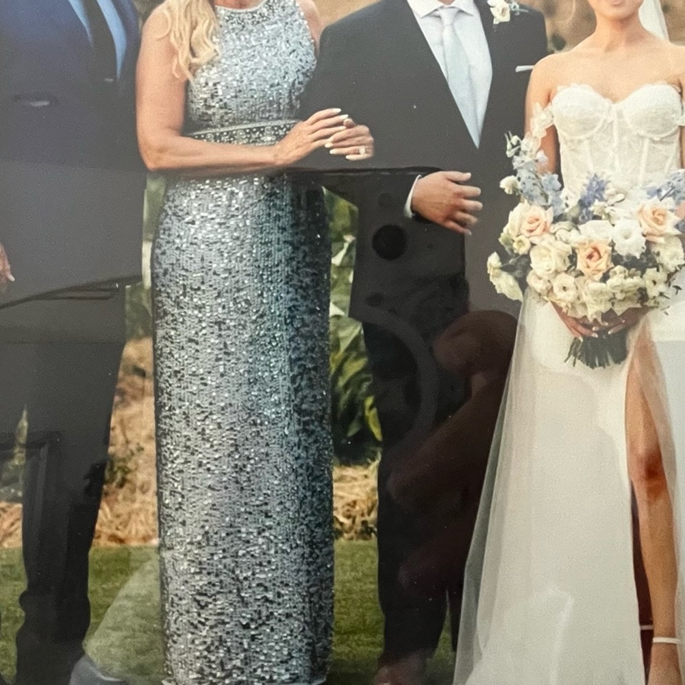 Mac Duggal Beaded Column Gown